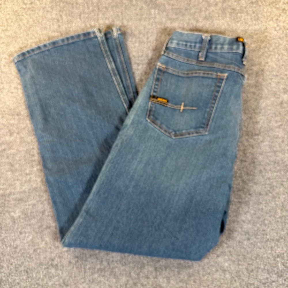 Ariat Rebar M4 Relaxed Boot Jeans Men 34x32 Blue Denim Work Pants 10016223 #3348